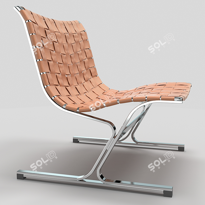 Vintage Luar Lounge Chairs - Ross Littel for ICF Italy 1965 3D model image 2