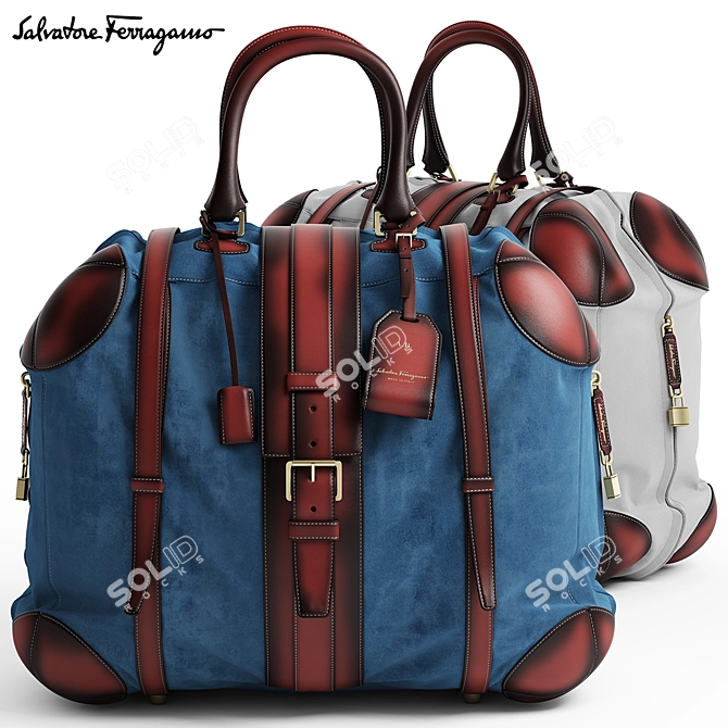 Ferragamo Designer Bag: Timeless Elegance 3D model image 1