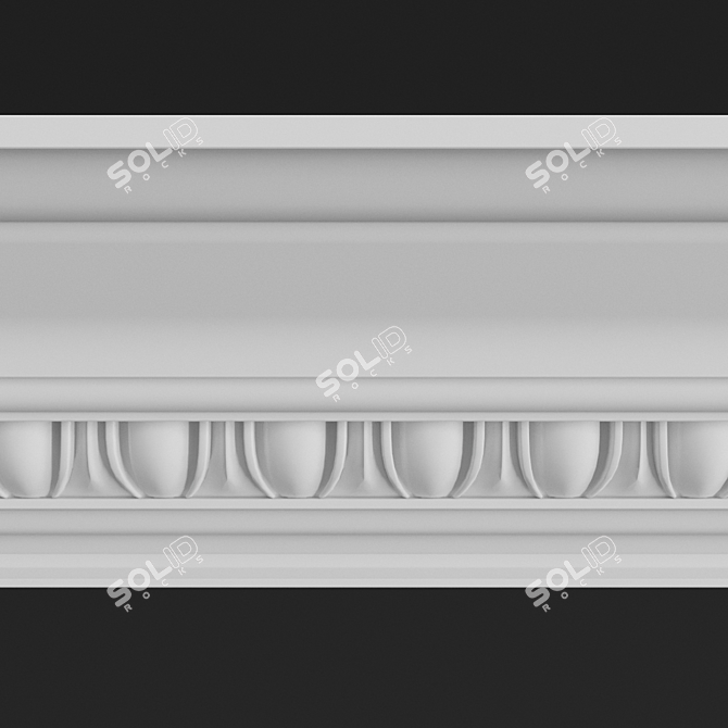 Peterhof Cornice K144: Elegant Window Decoration 3D model image 2