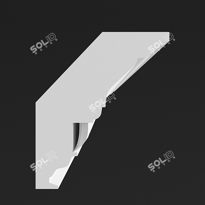 Peterhof Cornice K144: Elegant Window Decoration 3D model image 3