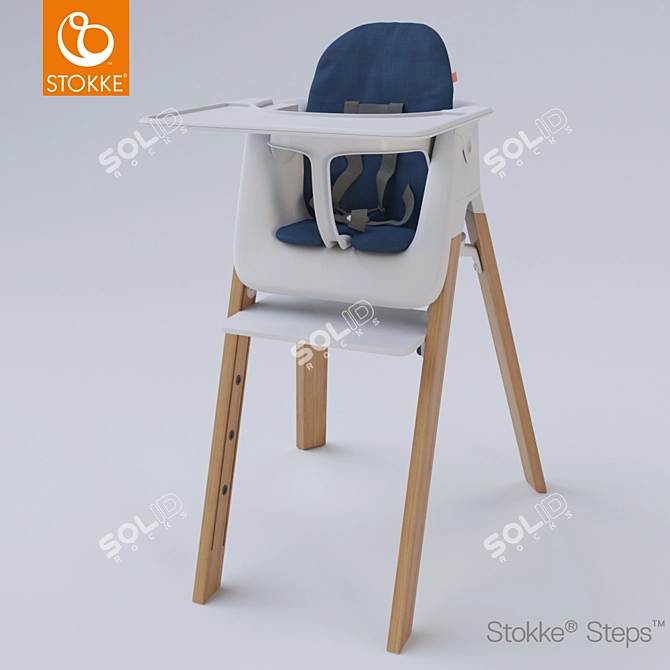 Stokke Steps High Chair 3D model image 1