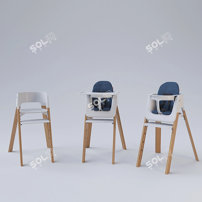 Stokke Steps High Chair 3D model image 2