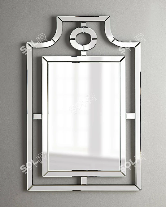 Elegant Colombo Mirror: Stunning Wall Décor 3D model image 2