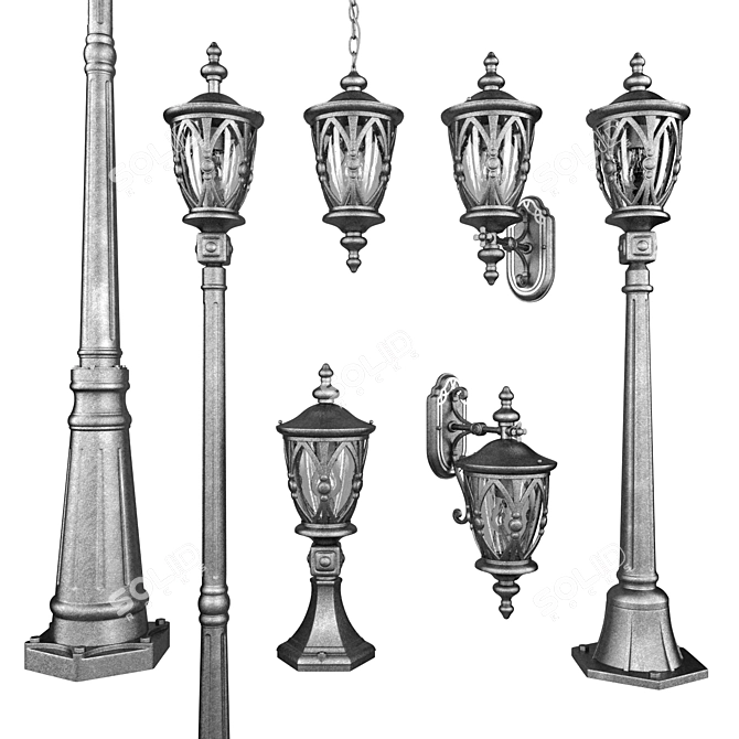 Maytoni Rua Augusta Outdoor Lamp 3D model image 1