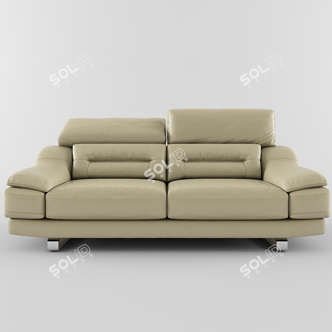 Modern 3 Seater Sofa - Sleek Design & Optimal Comfort 3D model image 3