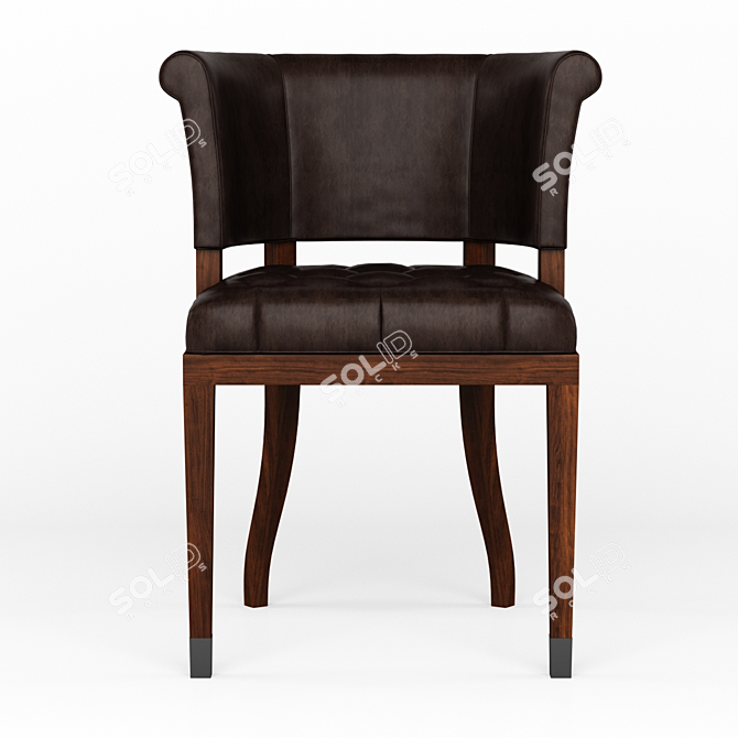 Elegant Classic Chair 3D model image 2