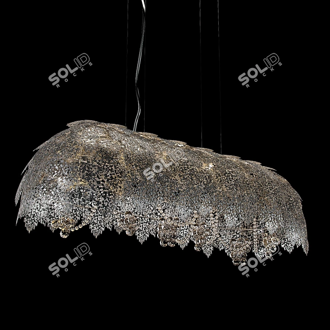 Elegant Vineyard Pendant Sparkles 3D model image 1