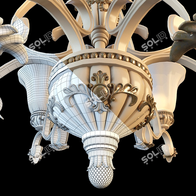 Title: Chiaro Versache Country Chandelier 3D model image 2