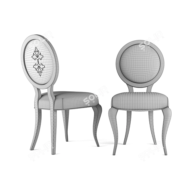 Elegant Pregno Sedia Chair 3D model image 2