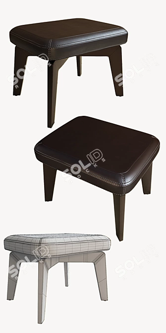 Sleek Munich Stool: Perfect Perch 3D model image 2