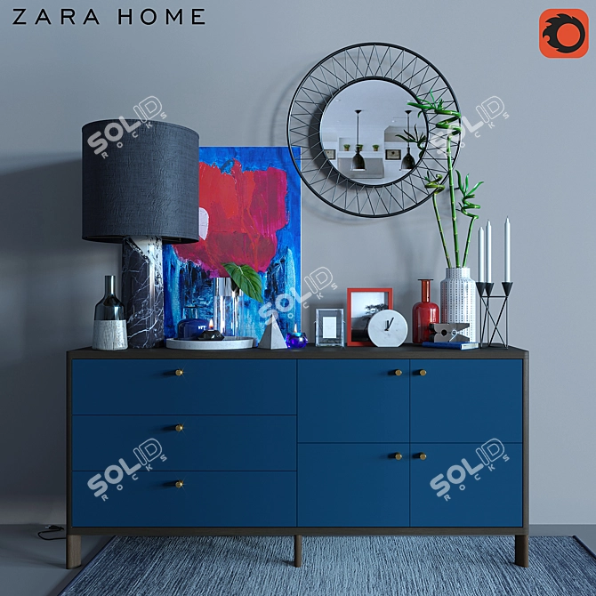 ZARA HOME Decor Set 3D model image 1