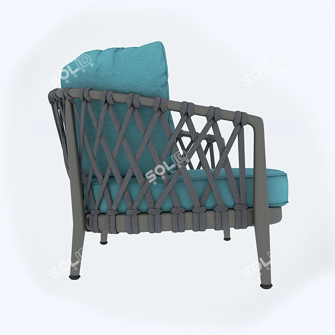 Modern Italian Armchair: Erica B&B 3D model image 3