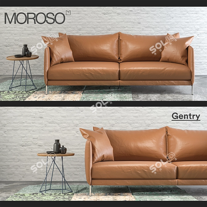 Elegant Gentry Sofa Set 3D model image 1