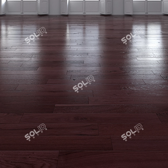 Premium Oak Dark Natural Floor 3D model image 1