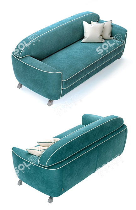 Italian Sofa Bed by Milano Bedding 3D model image 2