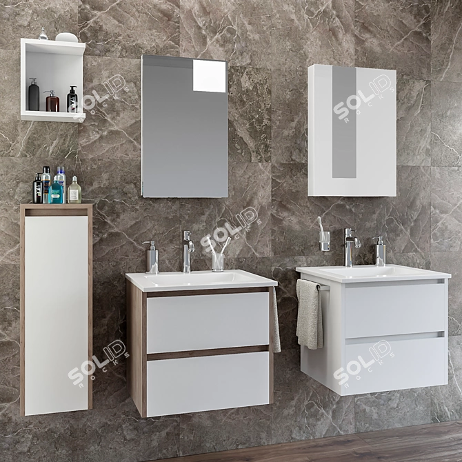 Berloni Form: Complete Bathroom Sets 3D model image 2