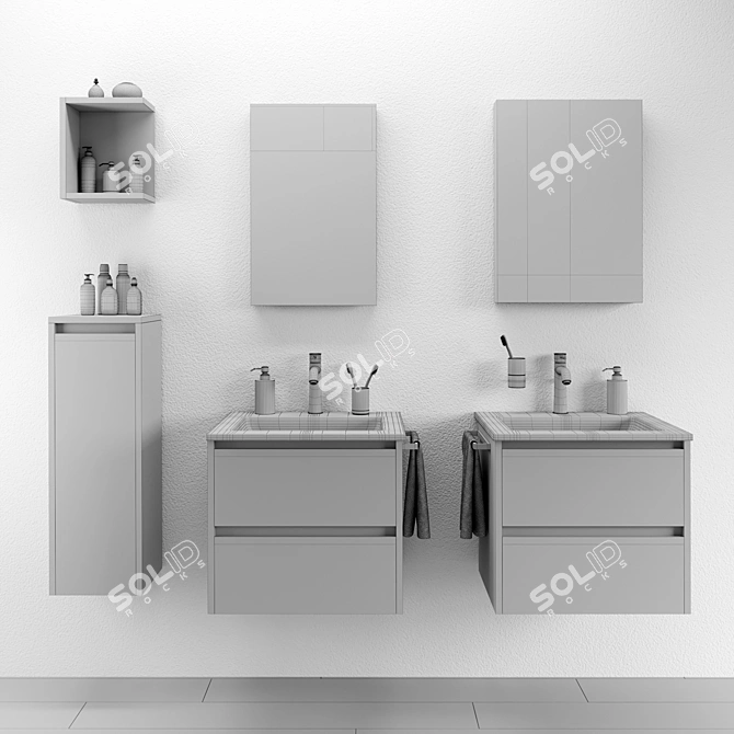 Berloni Form: Complete Bathroom Sets 3D model image 3