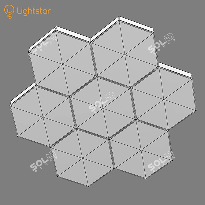 Favo Lightstar LED Ceiling Chandelier 3D model image 3