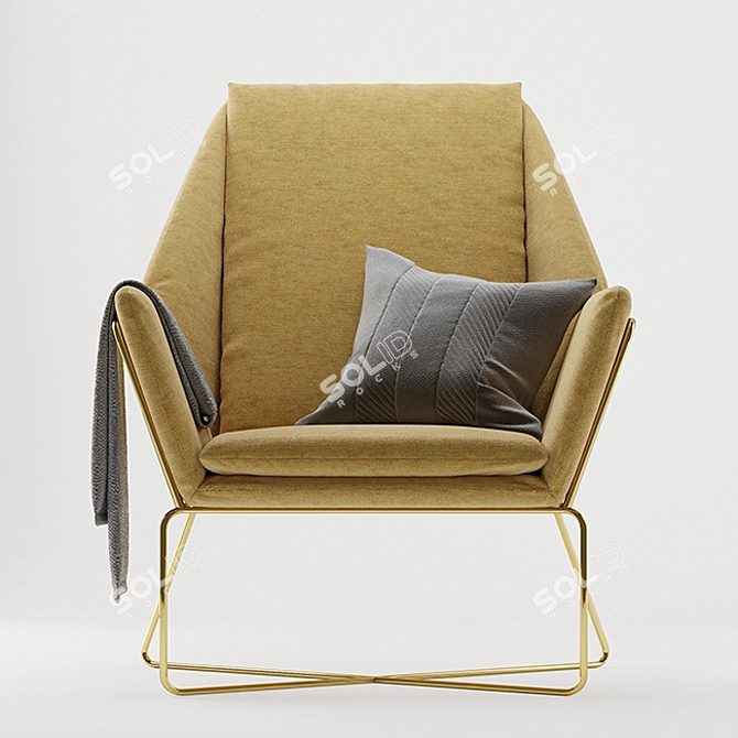 Elegant Relax Armchair 3D model image 2