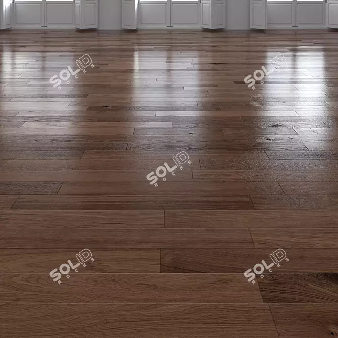 Premium Oak Natural Dark Floor - High Quality, No Plugins 3D model image 1