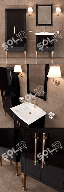 Gaia Embassy Collection: Elegant Bathroom Furniture 3D model image 2