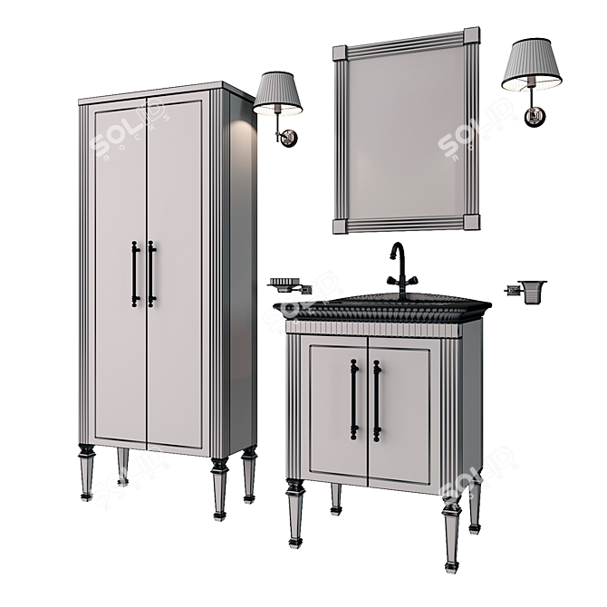 Gaia Embassy Collection: Elegant Bathroom Furniture 3D model image 3