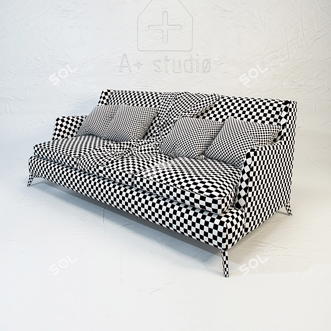 VIBIEFFE Class 680 Sofa: Ultimate Comfort & Style 3D model image 3