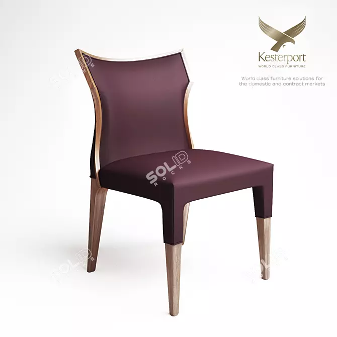 Villa Side Chair - Elegant and Comfortable 3D model image 1