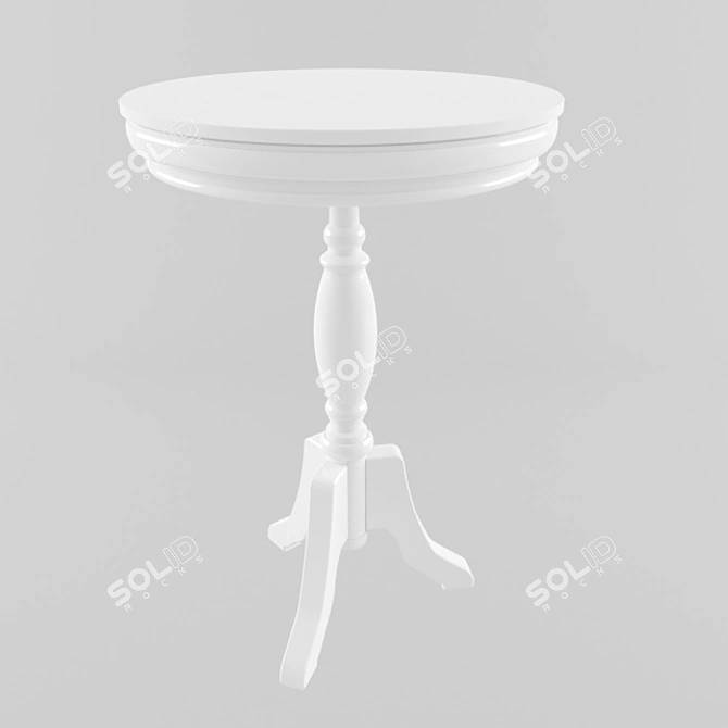 Compact Round Table 3D model image 1