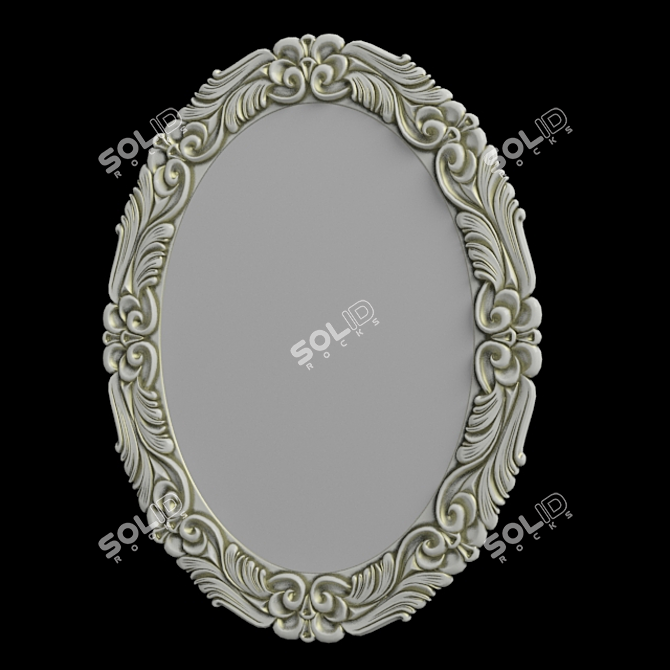 Oval Mirror 900x700 3D model image 1