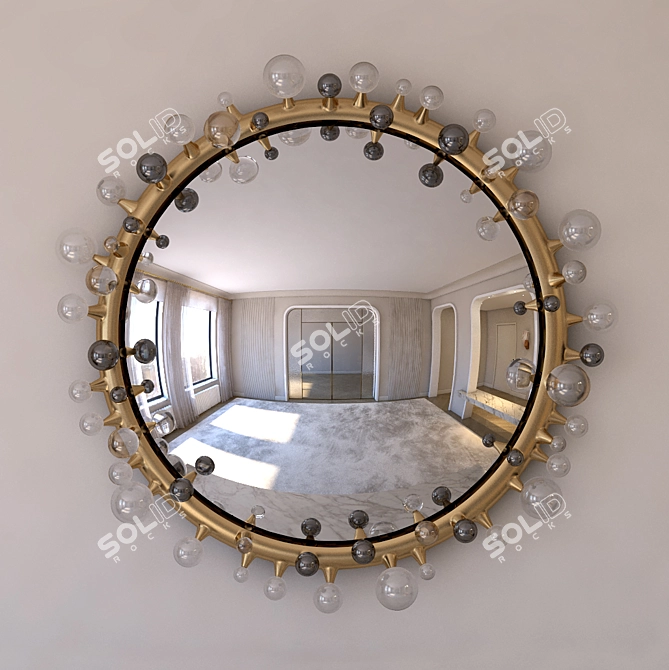 Bubbling Bronze Mirror by Herve Van Der Straeten 3D model image 1