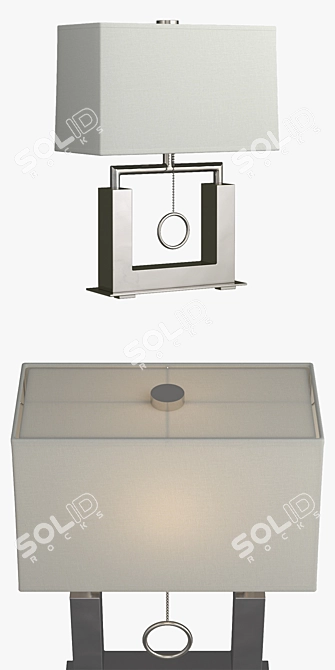 Sleek Charles Nickel Table Lamp 3D model image 2