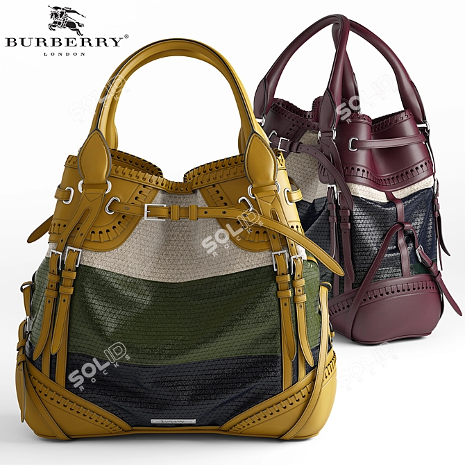 Burberry Whipstitch Bag: Timeless Elegance 3D model image 1