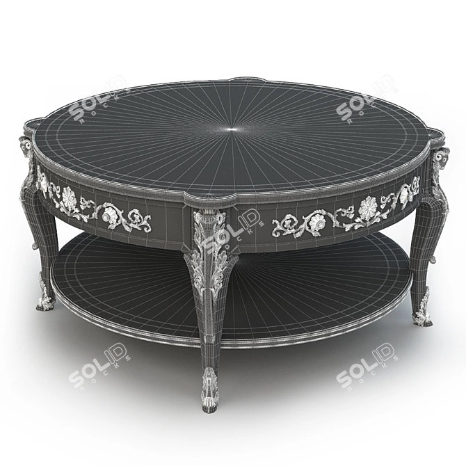 Luxury Capital Cocktail Table 3D model image 3