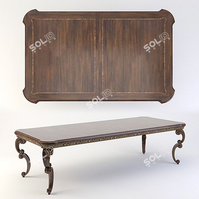 Elegant Bernhardt Medici Dining Table 3D model image 2