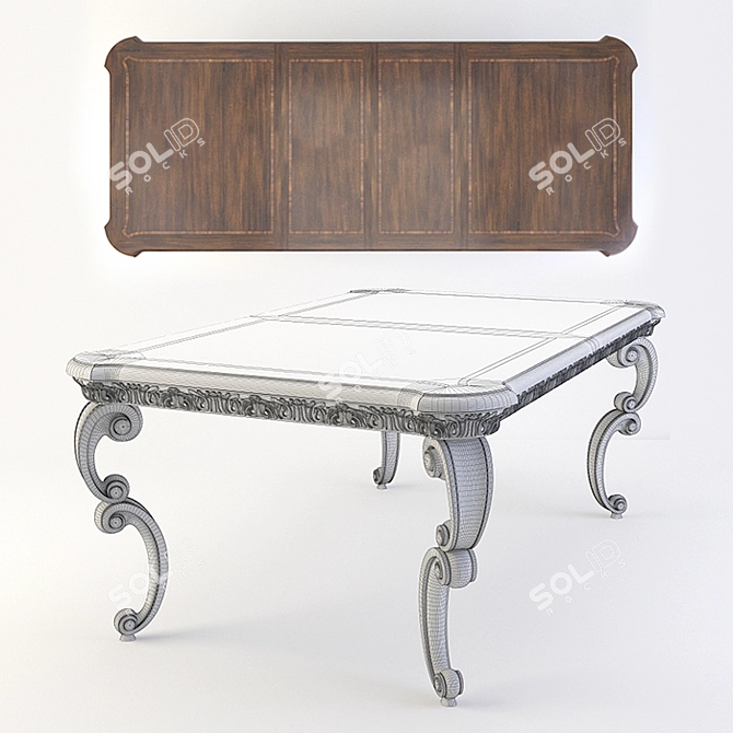 Elegant Bernhardt Medici Dining Table 3D model image 3