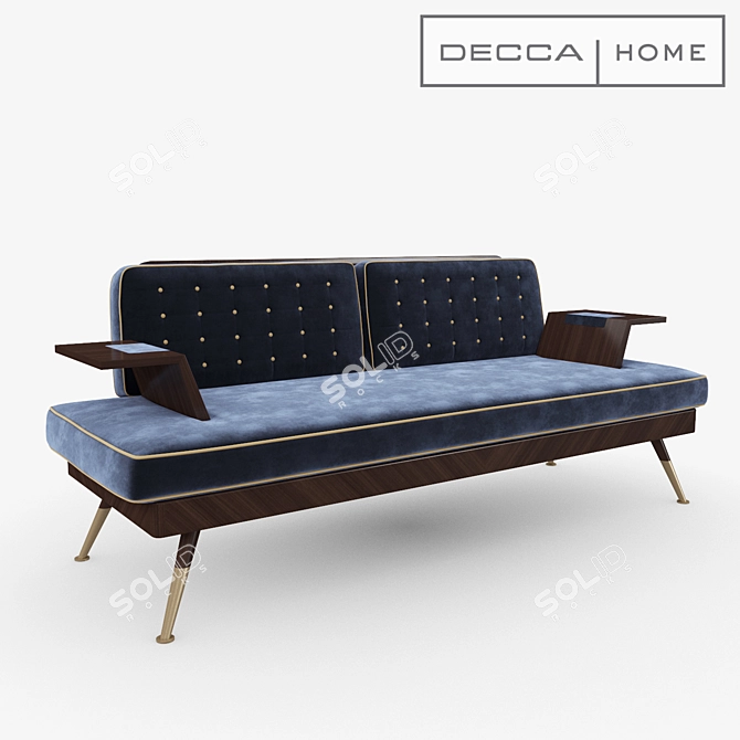 Luxury Decca Bert Frank Sofa: Timeless Elegance & Superior Comfort 3D model image 1