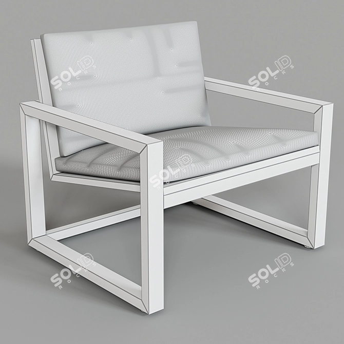 Sleek Wood Chair Design 3D model image 2