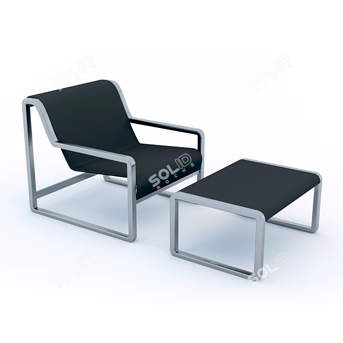 Ergonomic Footrest Chair 3D model image 1