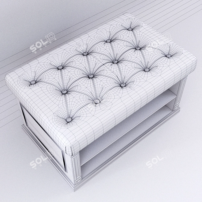 Shoe Storage Bench for Foyer 3D model image 3