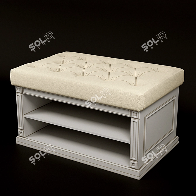 Shoe Storage Bench for Foyer 3D model image 5