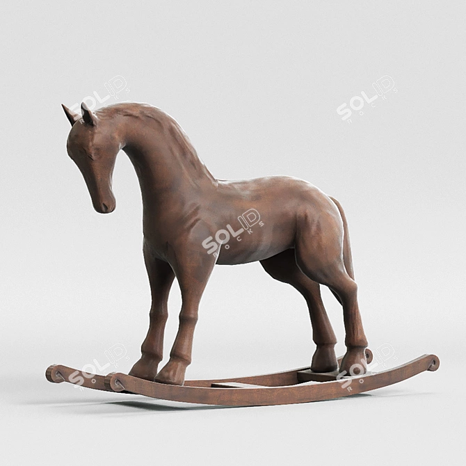Miniature Toy Horse for Imaginative Play 3D model image 1