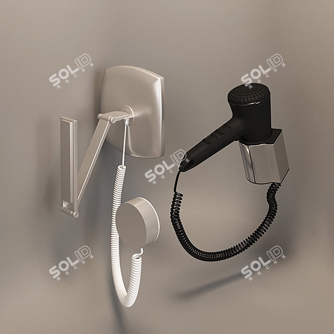 BeautyTech Hair Dryer & Mirror 3D model image 3