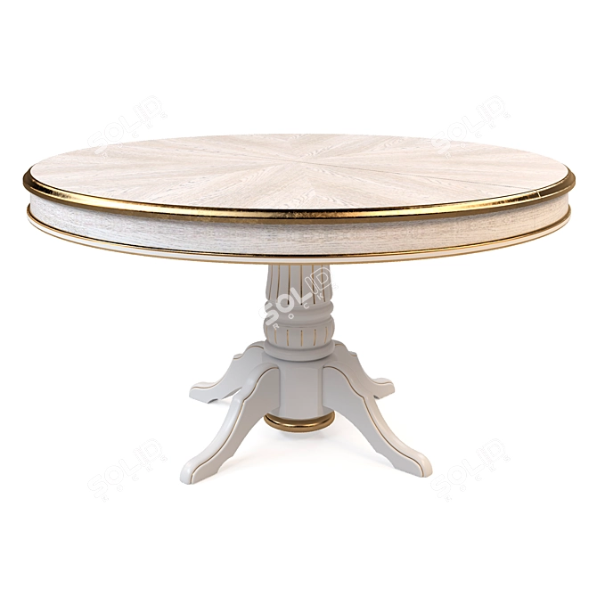 Elegant 1200mm Round Table 3D model image 1