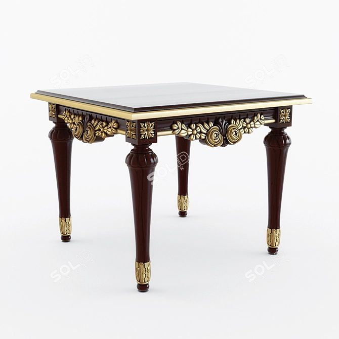 Elegant Baroque Giano Table 3D model image 1