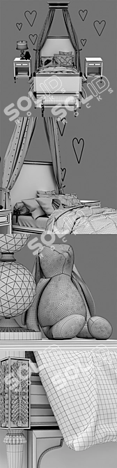 Bellina Bedroom Set: Elegant and Timeless 3D model image 3