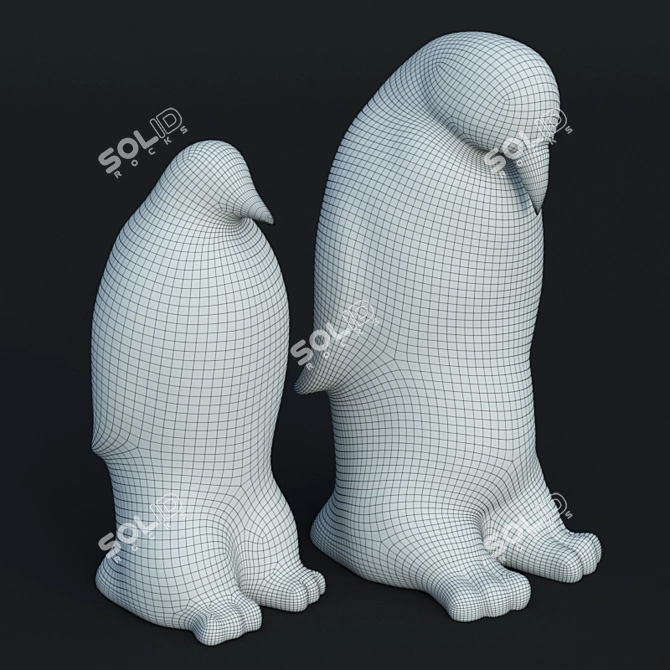 MHLIVING Ice Penguin Sculpture 3D model image 3