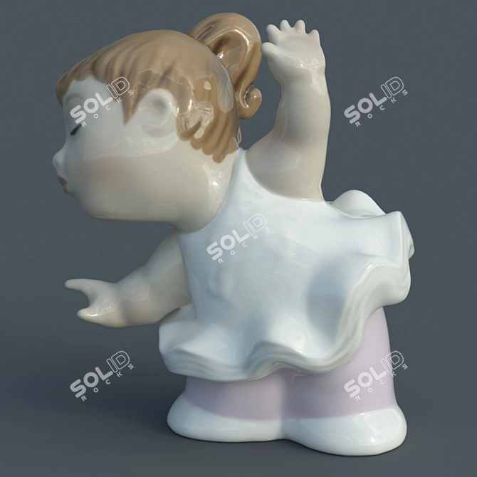 Porcelain Toes Sculpture | 9 cm 3D model image 1