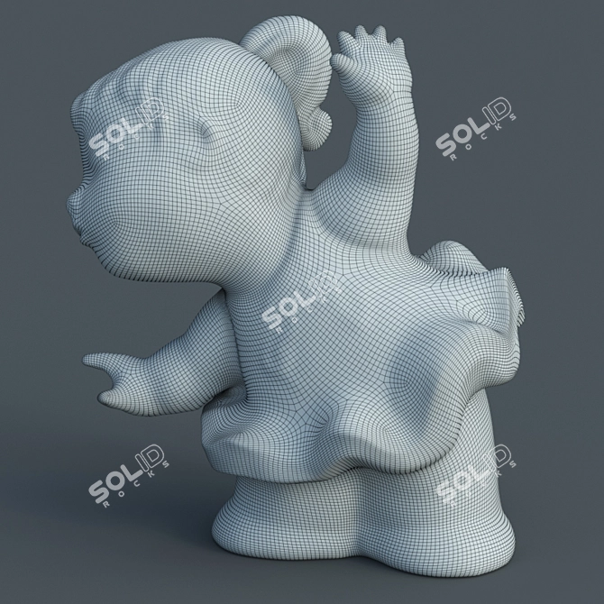 Porcelain Toes Sculpture | 9 cm 3D model image 3