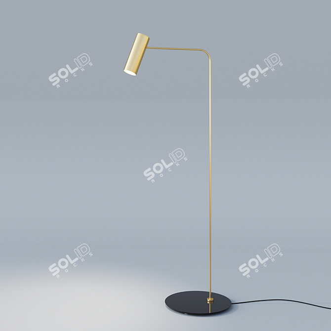 Elegant Heron Floor Lighting 3D model image 1